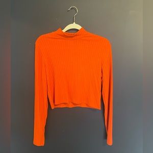 orange sweater